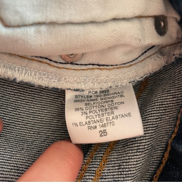 Re/Done- Vintage 90s Fit Style Dark Wash High Rise Ankle Crop Jeans Size 25 - Picture 7 of 11